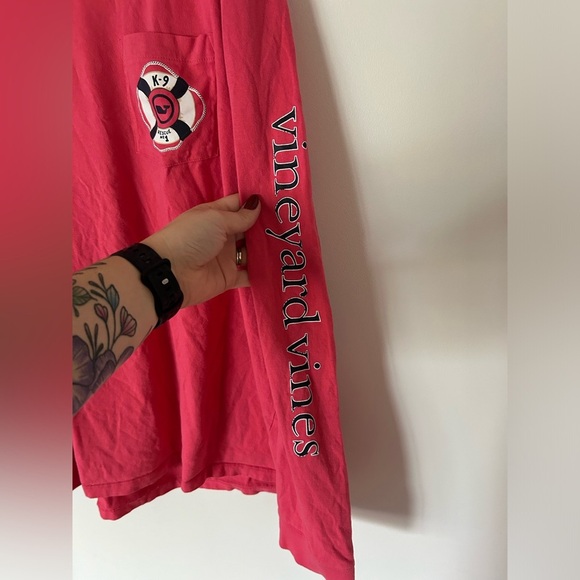 Coral Vineyard Vines Rescue Pup Long Sleeve Size 3XB - Picture 5 of 8